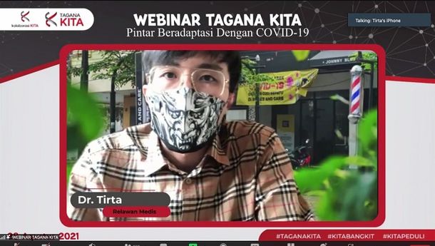 Edukasi Warga tentang Pandemi Covid-19,  dr Tirta Tampil dalam Webinar TAGANA KITA