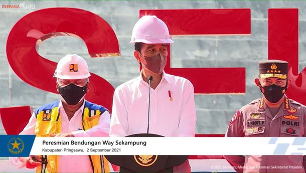 Presiden Resmikan Bendungan Way Sekampung Berkapasitas 68 Juta Meter Kubik