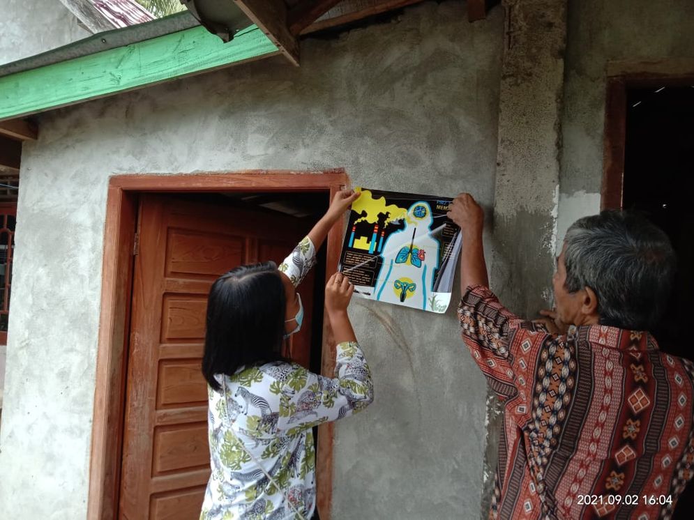 stiker sosialisasi bahaya batubara