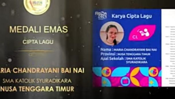 Chandra, Siswi SMA Syuradikara Ende Juara I Lomba Cipta Lagu Tingkat  Nasional 