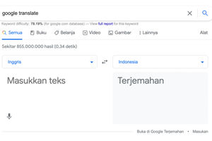 Penampakan Google Translate