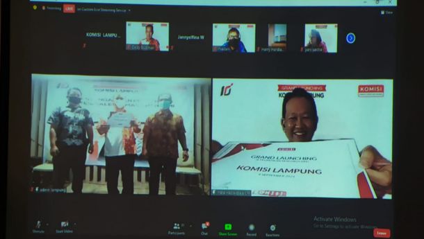 Dibentuk 1,5 Tahun Lalu, DPD Komisi Lampung Lantik Pengurus secara Virtual