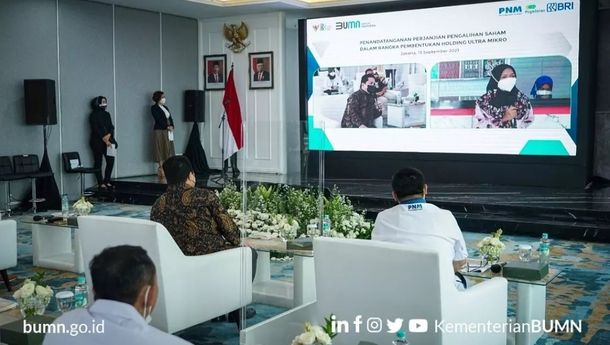 Resmi Holding Ultra Mikro Sinergi BRI, Pegadaian, dan PNM Dipacu