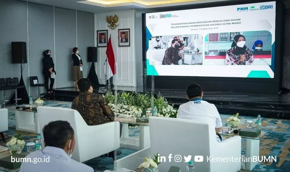 PT Pegadaian (Persero) dan PT Permodalan Nasional Madani (Persero) resmi bersinergi dengan PT Bank Rakyat Indonesia Tbk menjadi bagian holding Ulta Mikro (UMi). 