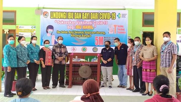 Pemkab Sikka Launching Kegiatan Vaksinasi Tahap I untuk Para Ibu Hamil Serentak di 25 Puskesmas