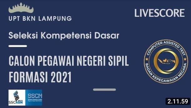 Komentar Admin YouTube UPT BKN Lampung saat Live Score SKD CPNS 2021 Jadi Sorotan