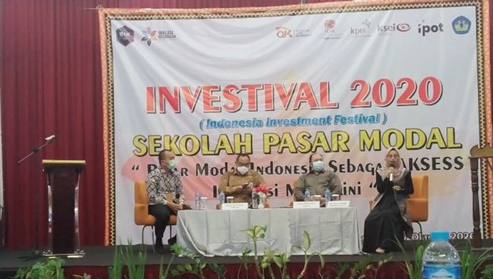 Salah satu kegiatan edukasi BEI Lampung bersama OJK menggelar kegiatan Investival 2020.