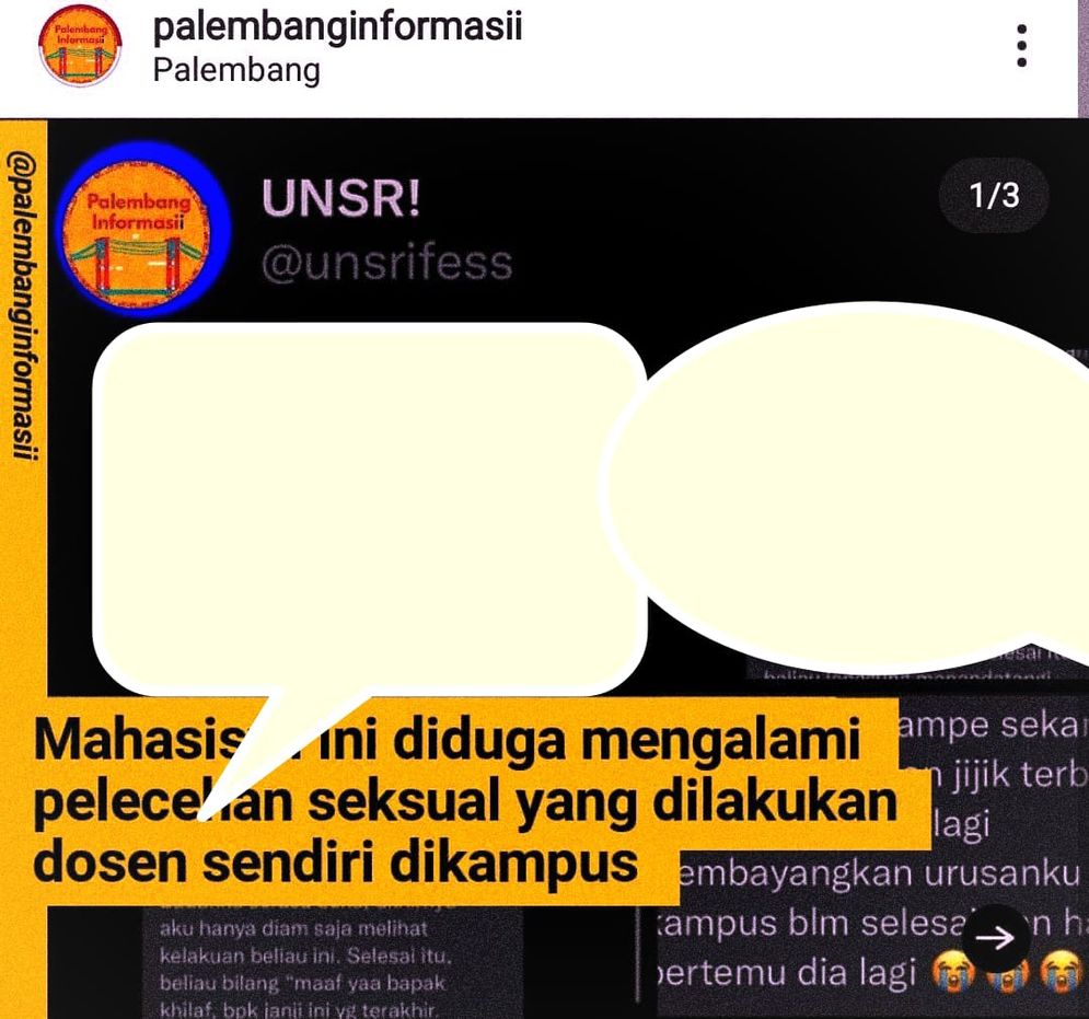 Pelecehan seksual mahasiswi Unsri