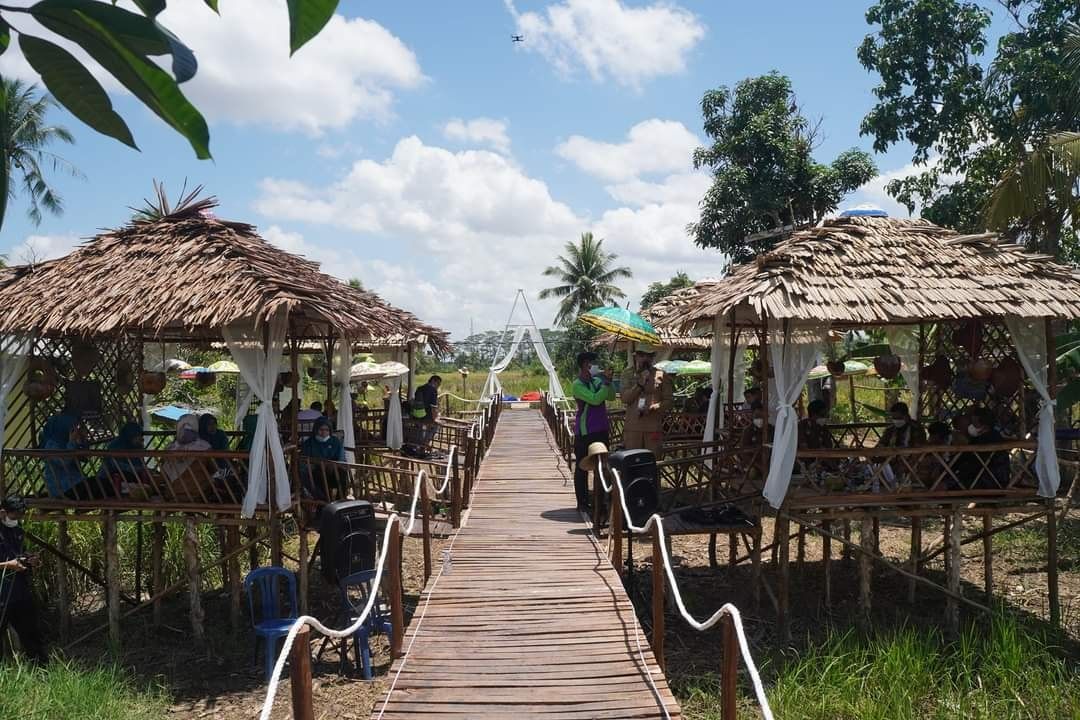 Suasana objek wisata Kuin Kacil di Kelurahan Mantuil, Kota Banjarmasin.