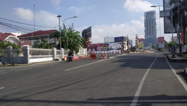 Salah satu ruas jalan di Kota Bandarlampung.