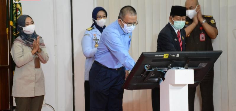 Suasana peluncuran aplikasi