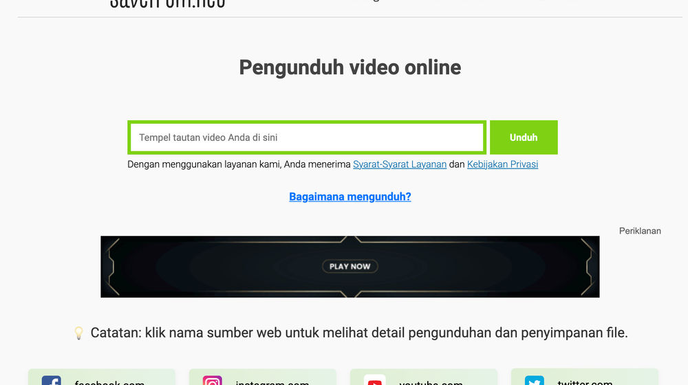 Cara mudah download video youtube dan instargam via Savefrom