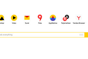 Penampakan laman mesin pencari Yandex