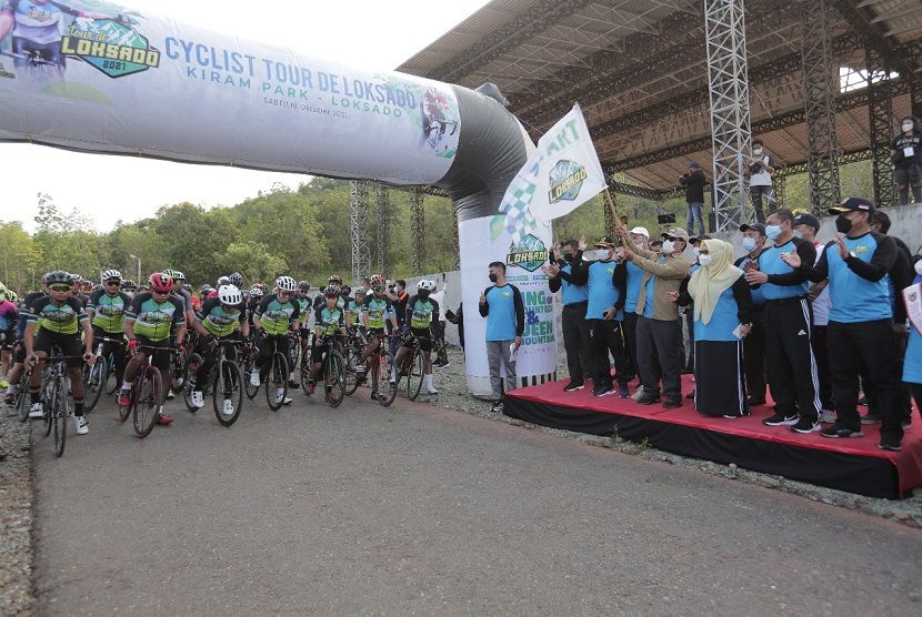 Pembukaan Tour de Loksado, pada Sabtu (16/10/2021) pagi di Kiram Park, Kabupaten Banjar.