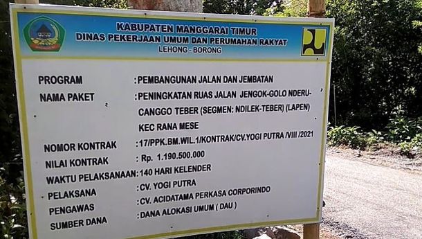 Jalan Raya Segmen Ndilek - Teber di Matim Dikerjakan, Warga: 'Jangan Asal Kerja'