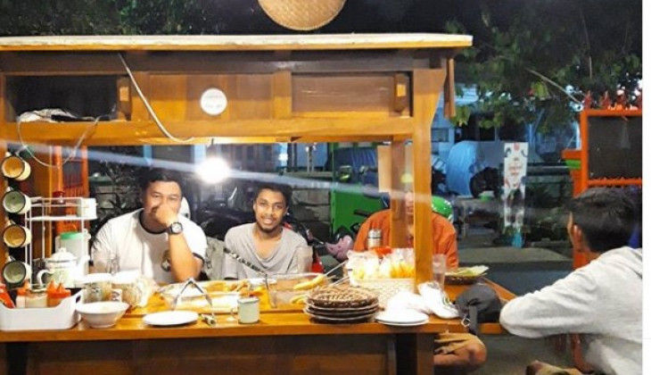 Ilustasi angkringan di Jogjakarta