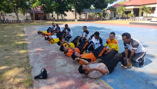 Polres Mabar Gelar Tes Kesamaptaan Jasmani Berkala Semester II Tahun Angggaran 2021