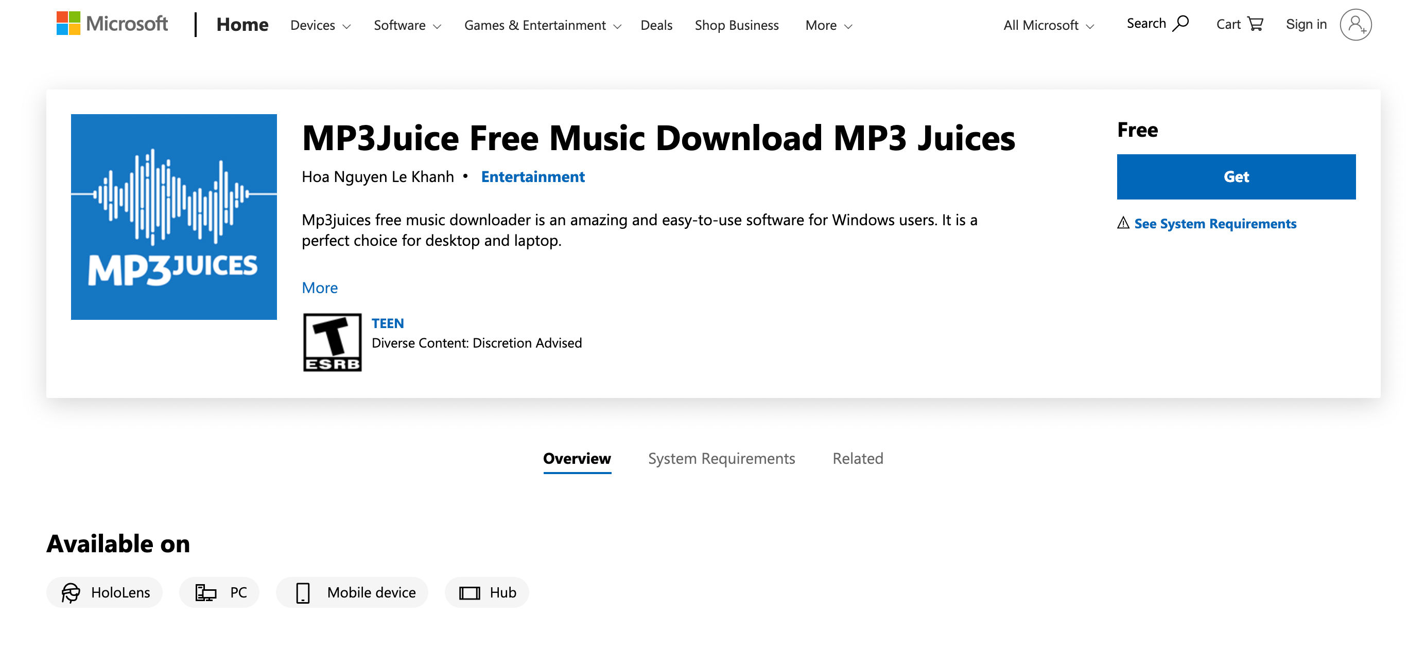 Microsoft Rekomendasikan MP3 Juice Untuk diginakan di sistem operasi WIndows