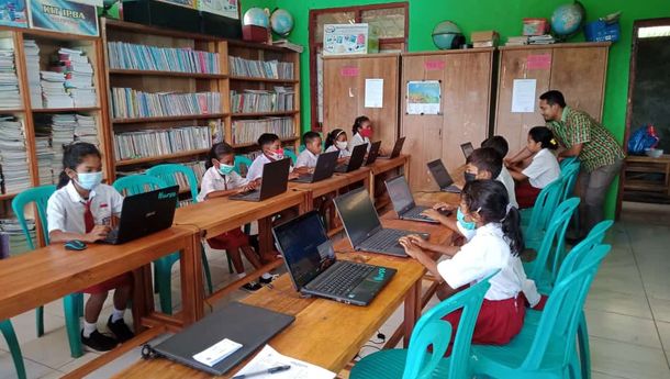 SDN Wol Numpang Simulasi ANBK, Selain Berjalan Kaki, Para Siswa Harus Bawa Bekal untuk Makan Siang