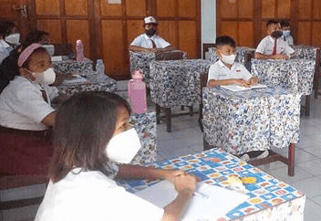 Kegiatan PTM SDN 46 Manado. (Foto:Istimewa)