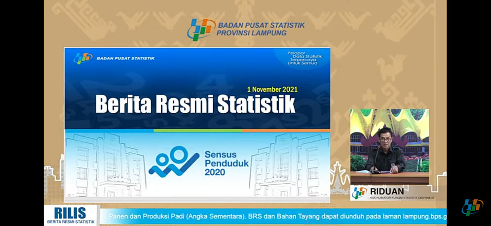 Koordinator Statistik dan Distribusi BPS Provinsi Lampung Riduan. 