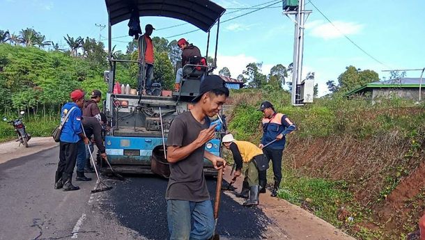 PT GSI Mulai Lakukan Perbaikan Ruas Jalan Provinsi SP. Noa-Golowelu di Manggarai Barat