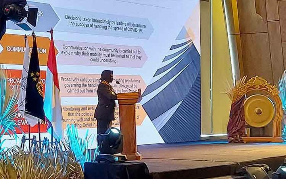 Wakapolda Kalteng Brigjen Ida Oetari Poernamasasi menjadi pembicara utama pada IAWP Training Conference 2021di Labuan Bajo, Nusa Tenggara Timur (NTT).