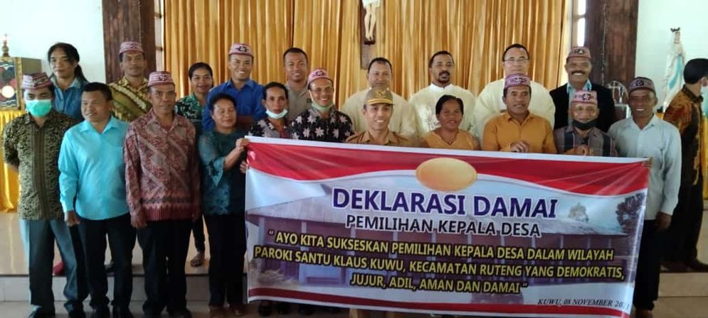 Cakades Separoki St. Klaus Kuwu ikuti  Acara Rekoleksi dan Misa Perutusan di Gereja Paroki St Klaus Kuwu, Senin, 08 November 2021.