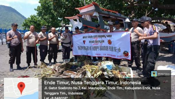 Menyongsong Ulang Tahun, Brimob Kompi 3 Batalyon B Pelopor Ende Gelar Kegiatan Baksos