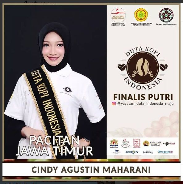 Finalis Putri  Pacitan Jawa Timur,Cindy Agustin Maharani Di Ajang Pemilihan Duta Kopi Indonesia 2021