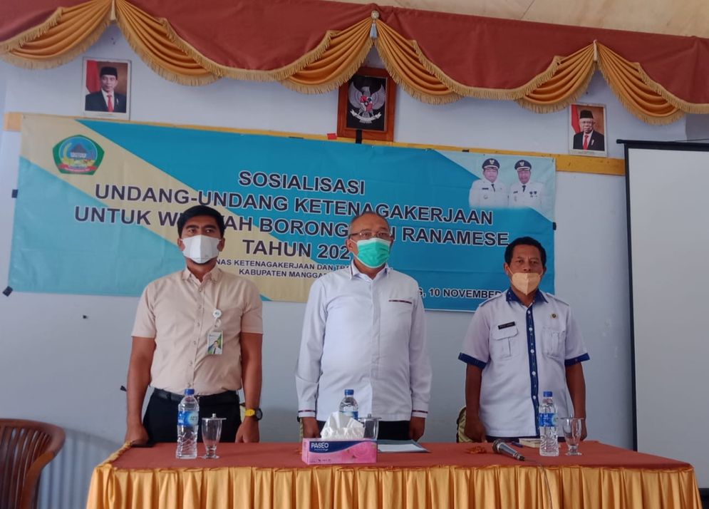 Dinas Ketenagakerjaan dan Transmigrasi Kabupaten Matim menyelenggarakan Sosialisasi UU Ketenagakerjaan kepada para pengusaha dan pekerja di Matim.