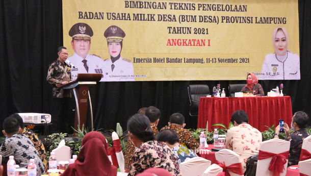 Tingkatkan Profesionalitas BUMDes, Pemprov Lampung Gelar Bimtek Tata Kelola BUMDes