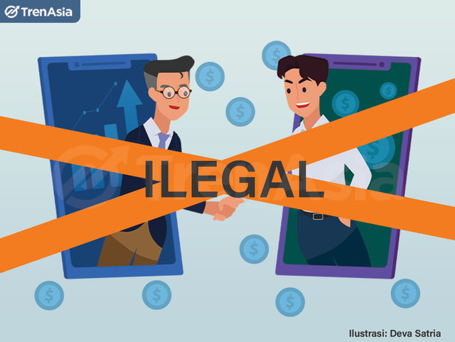 Ilustrasi fintech pinjaman online (pinjol) atau kredit online alias peer to peer (P2P) lending ilegal harus diwaspadai. Ilustrator: Deva Satria/TrenAsia