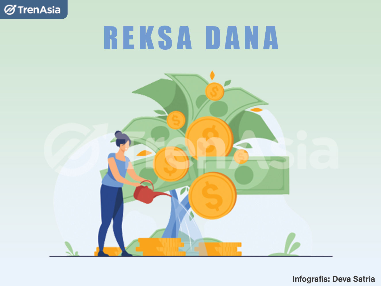 ilustrasi investasi reksa dana. ilustrator: Deva Satria/TrenAsia