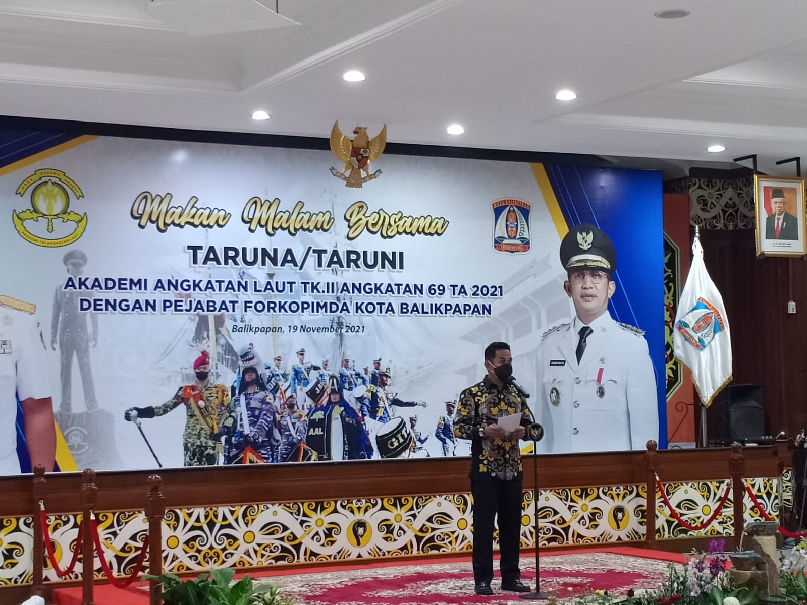 Wali Kota Balikpapan Rahmad Mas'ud saat memberikan sambutan, Sabtu malam (19/11/2021)