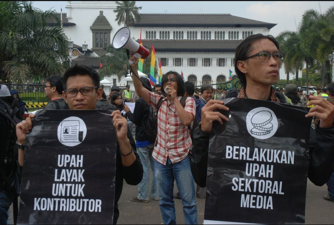 Ilustrasi aksi Aliansi jurnalis independen (AJI)