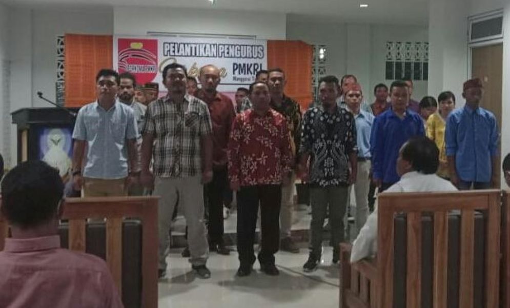 Pelantikan anggota Forkoma PMKRI Matim oleh Ketua DPD Forkoma NTT, Aloysius Min, Sabtu, 20 November 2021.