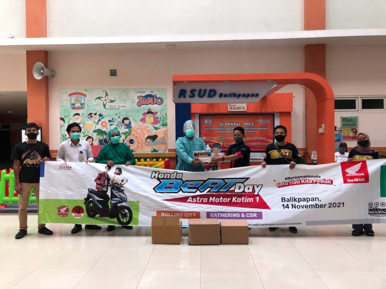 Astra Motor Kaltim 1 dan Komunitas Beat Balikpapan Gelar Kegiatan CSR