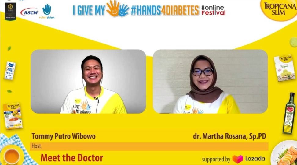 Tangkapan Layar webinar #Hands4Diabetes2021 Online Festival