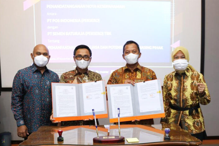 Penandatangan Nota Kesepahaman SMBR dan Pos Indonesia