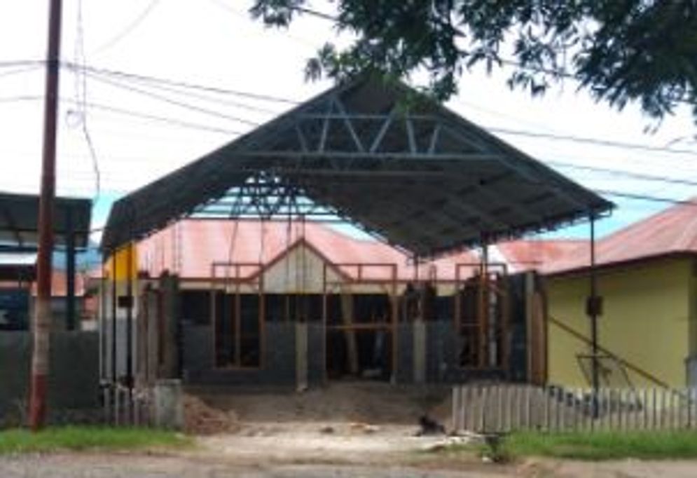 Tempat Sholat baru yang sedang dibangun Polres Sikka.