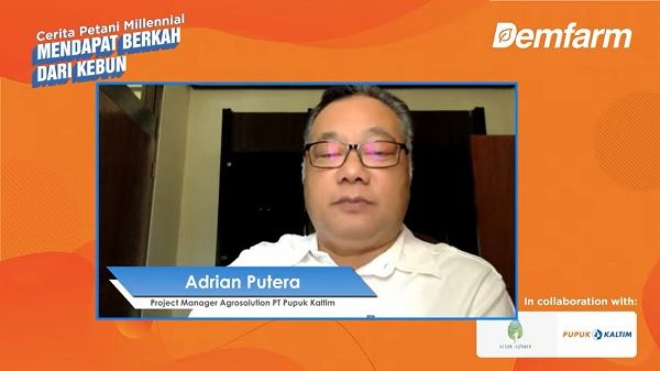 Talk show bertema “Cerita Petani Millennial, Mendapat Berkah dari Kebun” yang dilaksanakan oleh Demfarm.id pada Minggu, (28/11/2021)