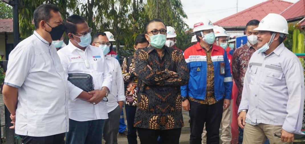 Komut PT Pertamina Patra Niaga Milton Pakpahan meninjau PSN di Sumut