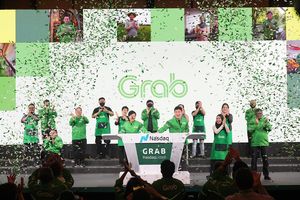 Prosesi IPO Grab Holdings di bursa saham Nasdaq Amerika Serikat / Twitter @Nasdaq