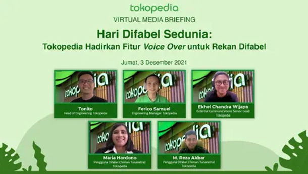 Tokopedia Hadirkan Fitur Voice Over untuk Teman Difabel