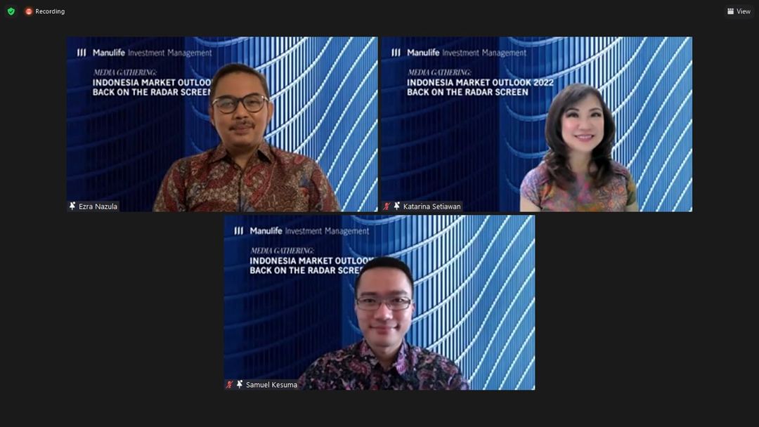 Webinar Market Outlook 2020 yang digelar PT Manulife Aset Manajemen Indonesia, Selasa, 7 Desember 2021.