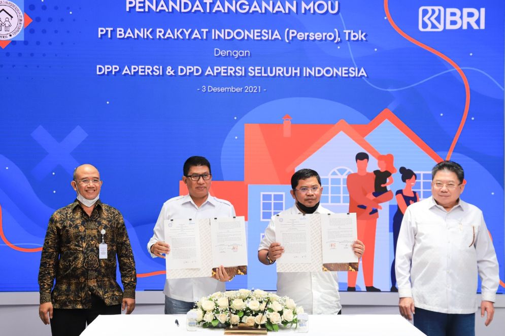 MoU antara BRI dan Apersi terkait percepatan pembangunan Hunian