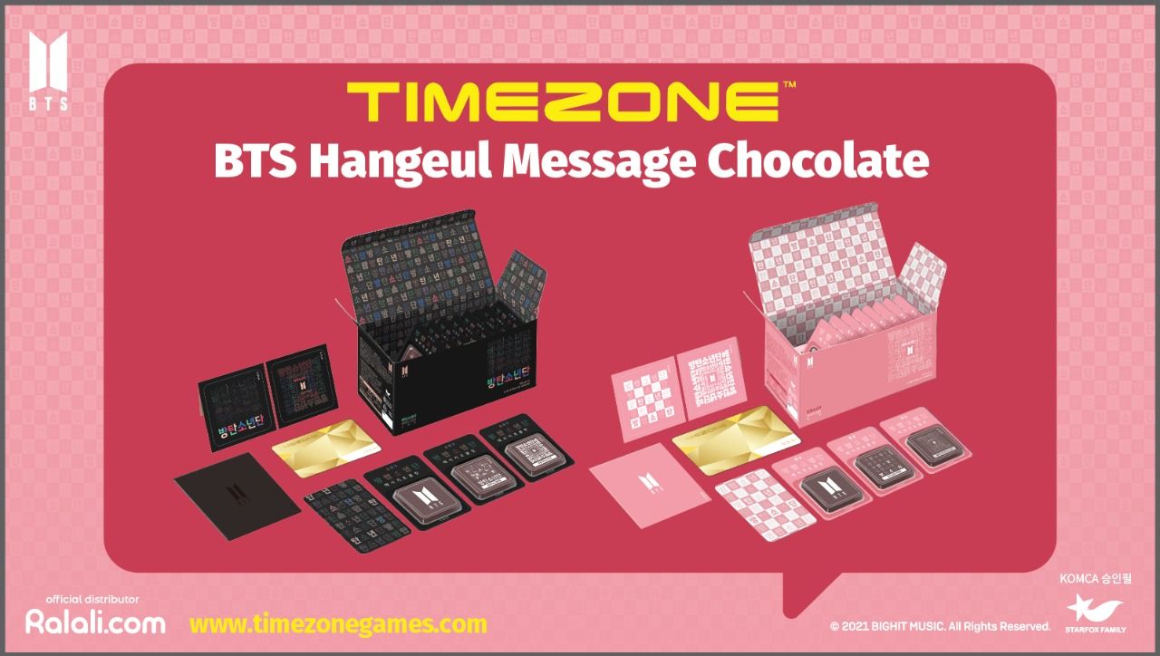 Sekarang BTS Hangeul Message Chocolate sudah bisa dimiliki dengan mudah, sambil seru-seruan di Time Zone Indonesia.