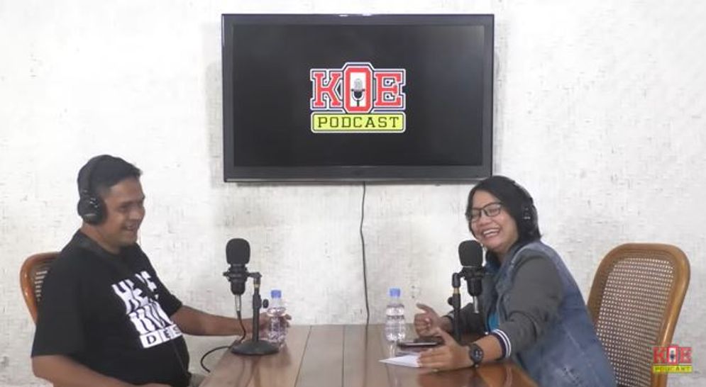 Wawancara  wartawan Koe Podcast dan Buang Sine (TPFI), Sabtu, 11 Desember 2021.