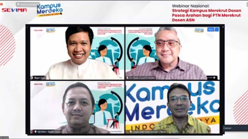 Webinar SEVIMA terkait dengan larangan dosen honorer di kampus negeri